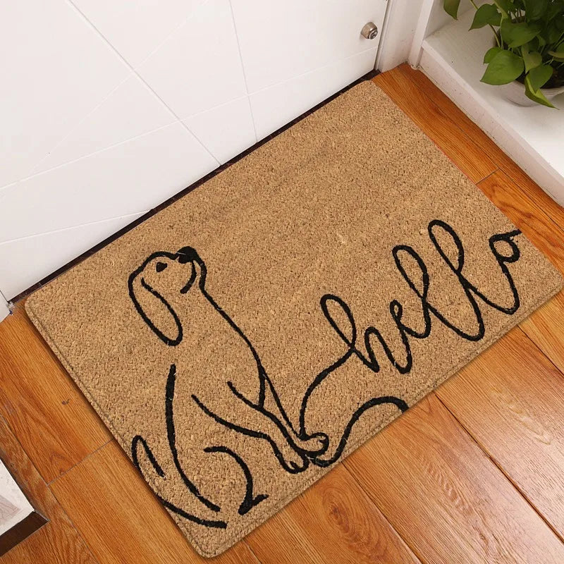 Hi Bye Cats Doormat