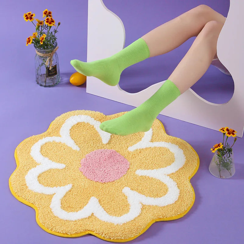 Simple Flower Cashmere Carpet