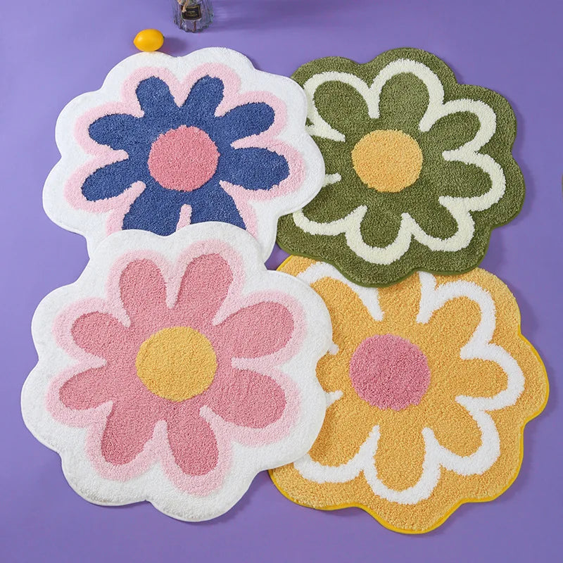 Simple Flower Cashmere Carpet