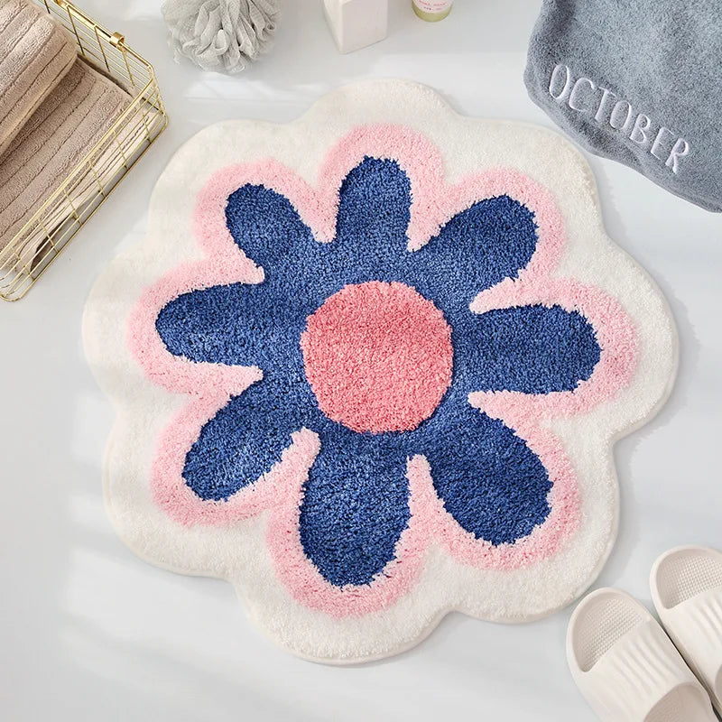 Simple Flower Cashmere Carpet