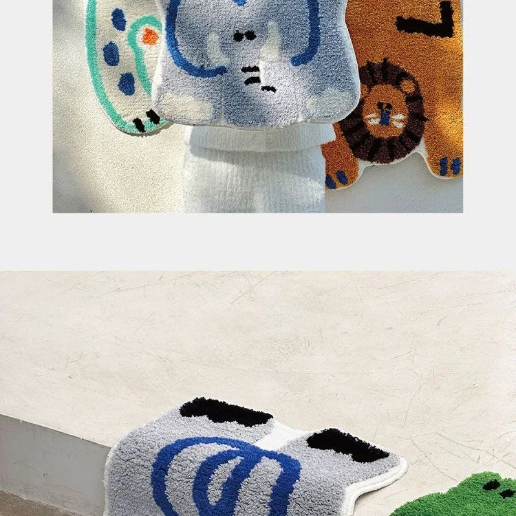 Cartoon Animal Cashmere Rug