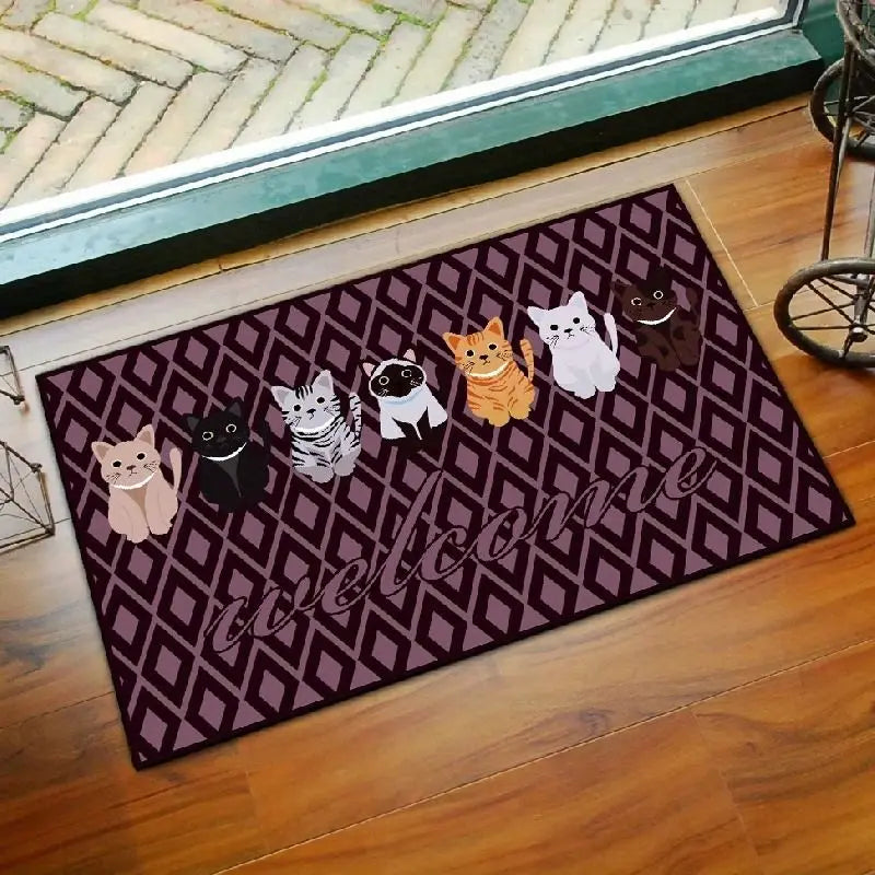 Cartoon Cat Pattern Mat