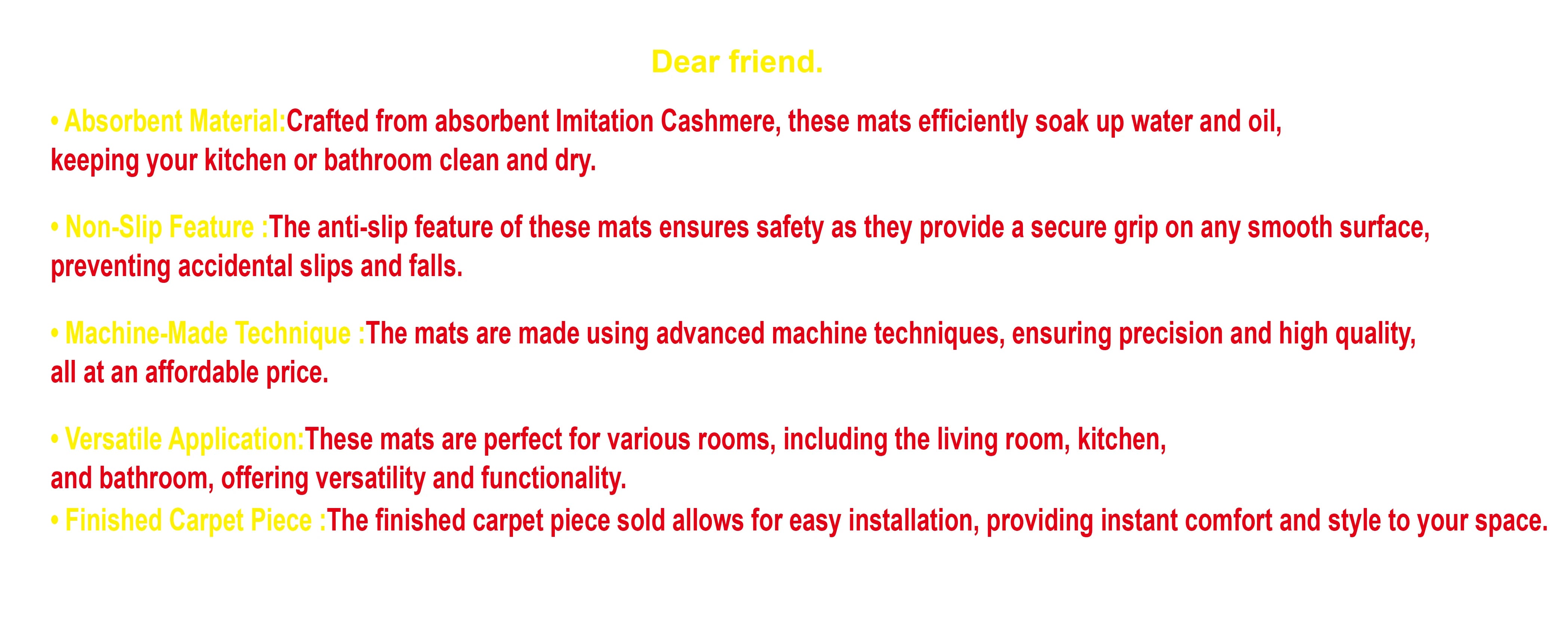 Absorbent Entrance Floor Mat