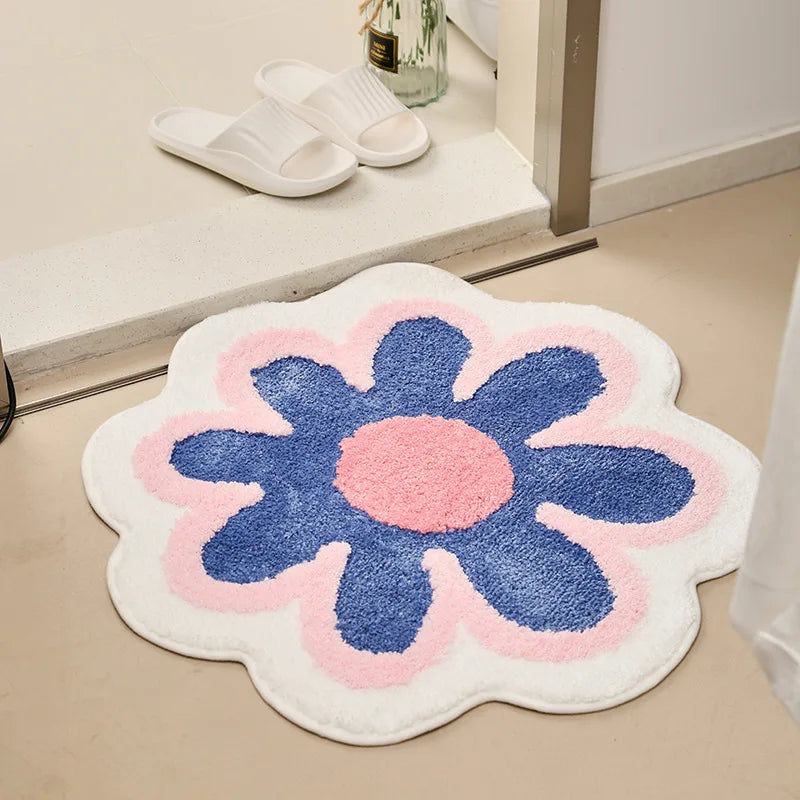 Simple Flower Cashmere Carpet