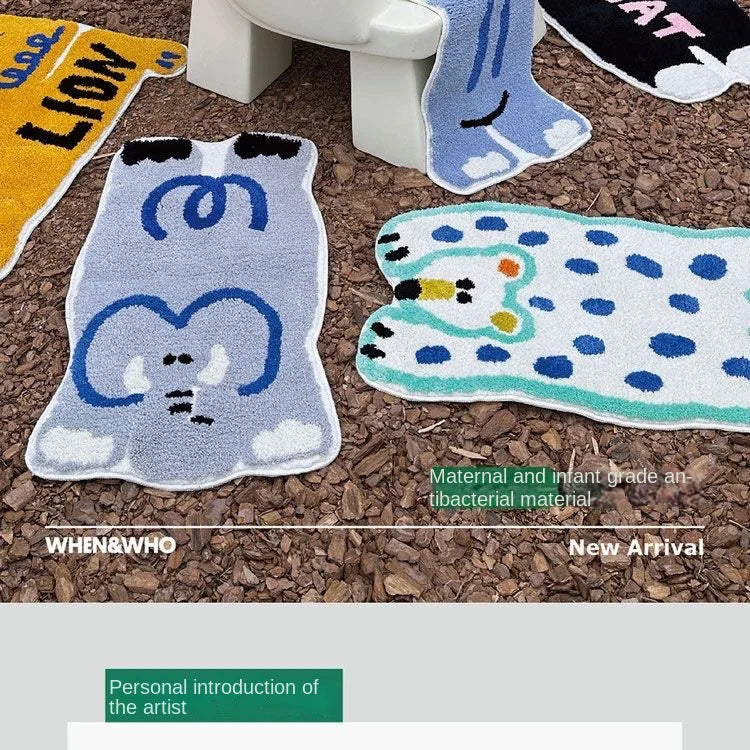 Cartoon Animal Cashmere Rug