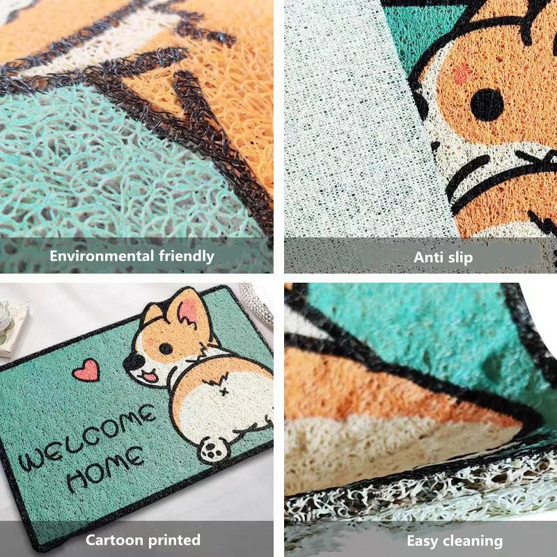 Cartoon Corgi Welcome Doormat