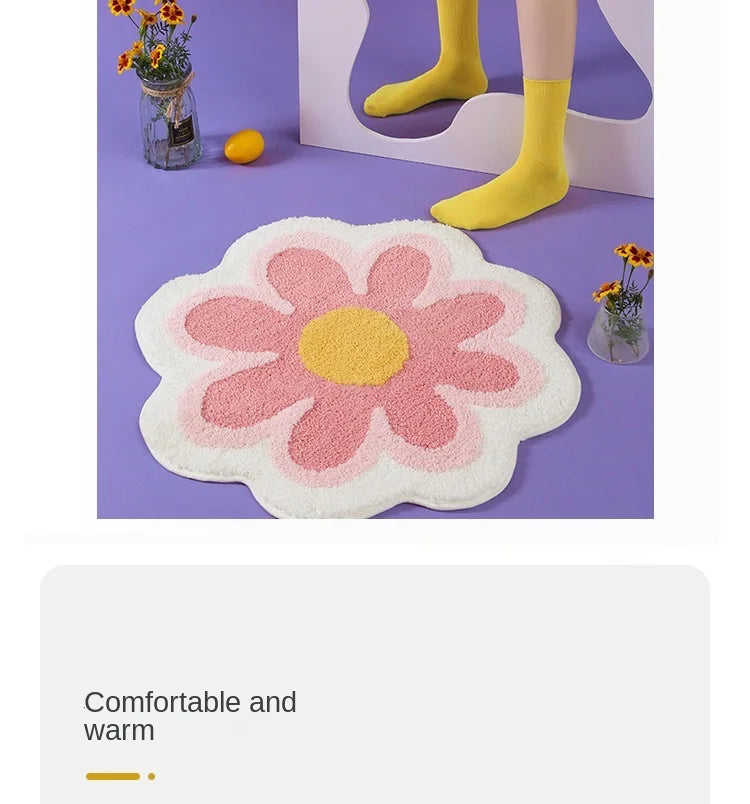 Simple Flower Cashmere Carpet