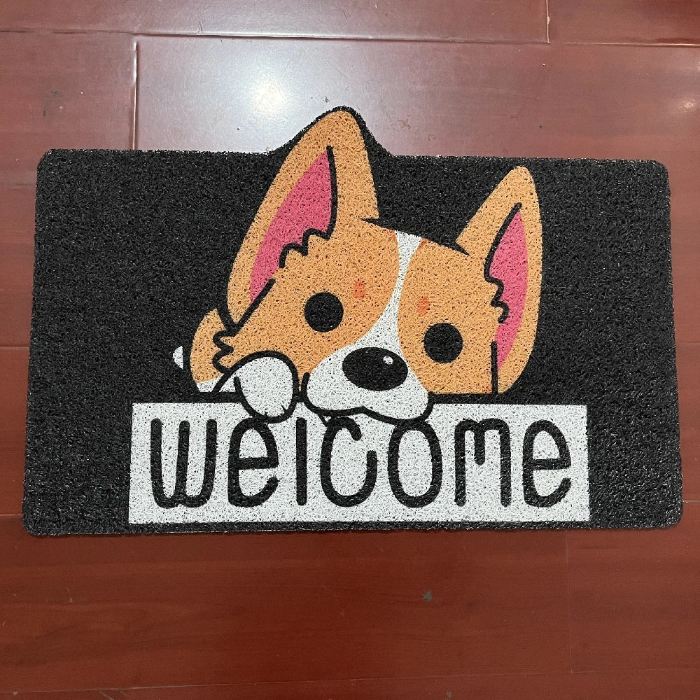 Cartoon Corgi Welcome Doormat