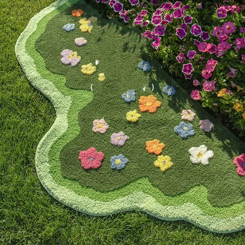 Absorbent Floral Area Rug
