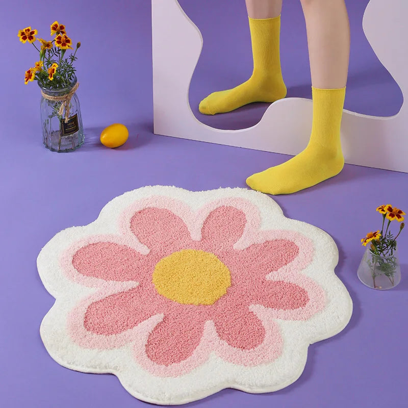 Simple Flower Cashmere Carpet