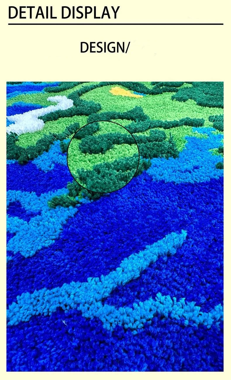 Cartoon Earth Round Rug