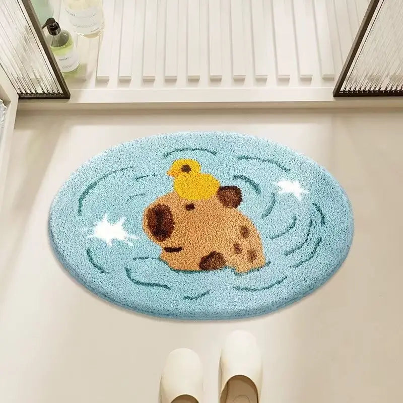 Capybara Bathroom Floor Mat