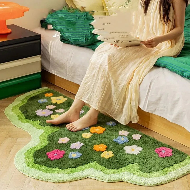 Absorbent Floral Area Rug
