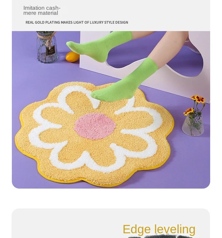 Simple Flower Cashmere Carpet