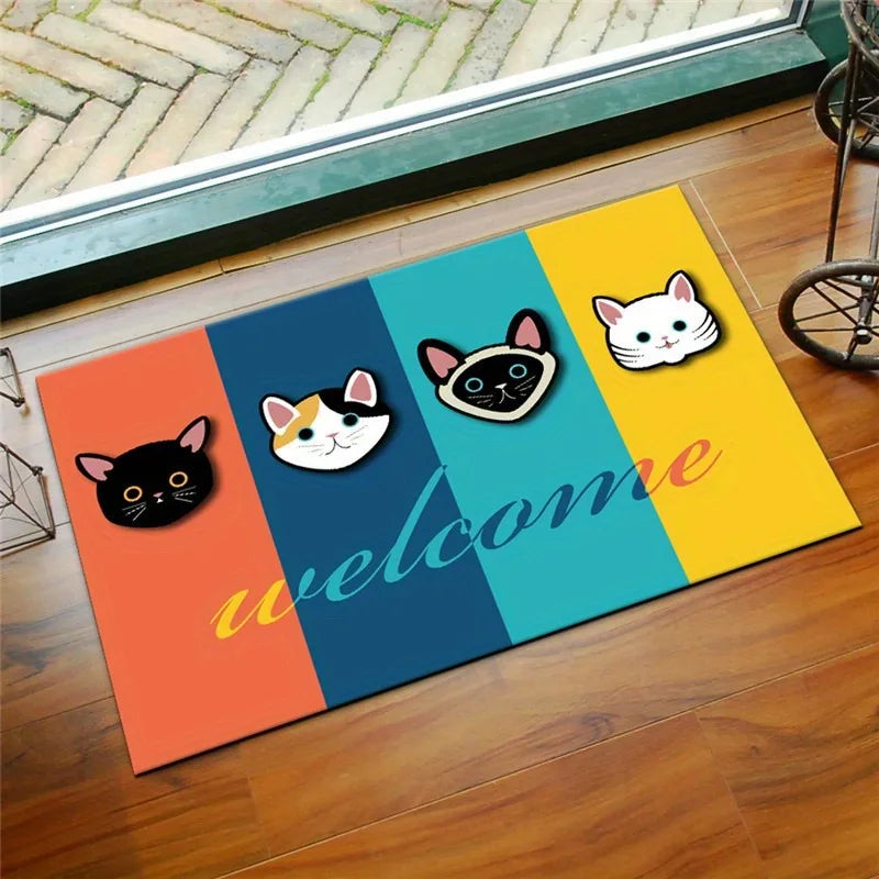 Cartoon Cat Pattern Mat